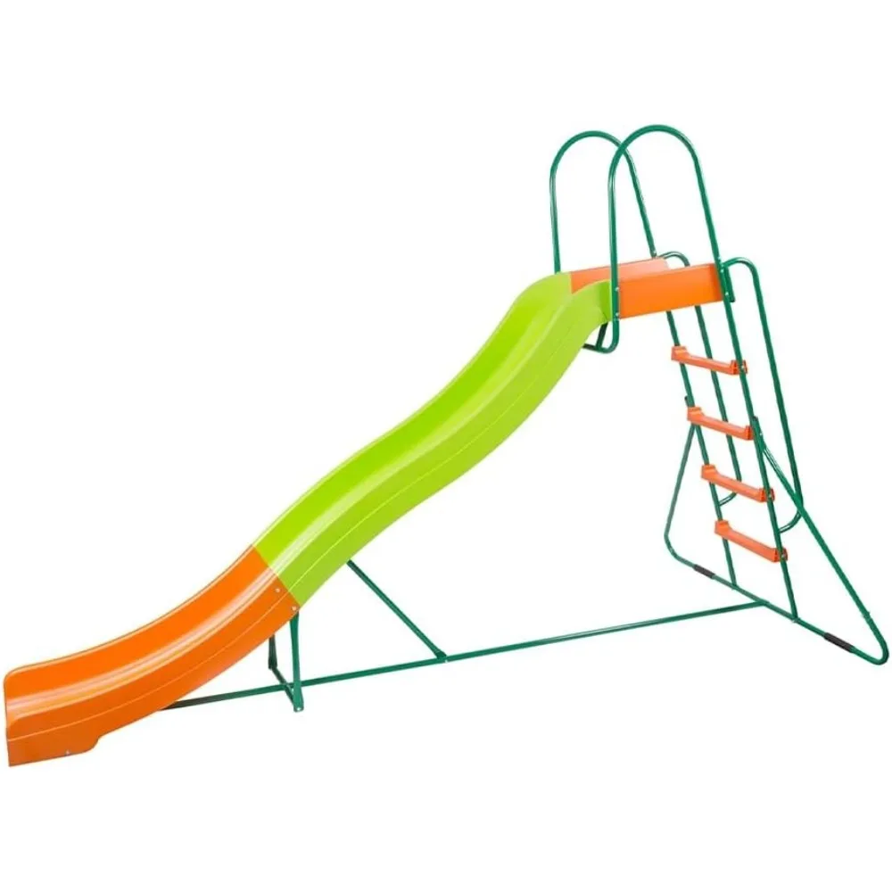 Home Playground Equipment: 10' Indoor/Outdoor Wavy Slide Slides Ages 3 to 10 Child Amusement Park Entertainment Sports