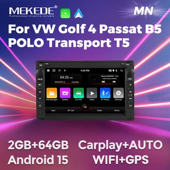 MEKEDE Android 15 Carplay radio de coche para VW Passat B5 MK4 MK5 Golf 4 Polo Bora Jetta T5 navegación GPS FM Audio unidad principal estéreo 1