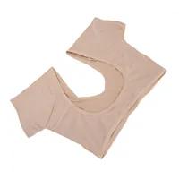 Armpit Sweat Pads for Woman Underarm Sweat Vest Quick Dry Breathable Mesh Reusable Armpit Sweat Pads for Women Girls Skin Color 2