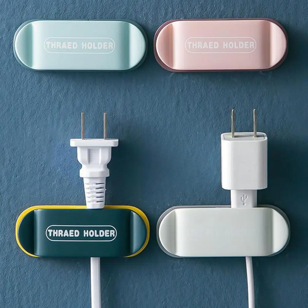 

Cable Holder Wall-mounted Windable Design High Quality Punch Free Firm Adhesive Plug Hook Charger Cord Organizer Стенные Крючки