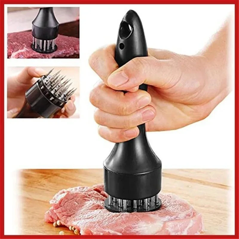 Stainless Steel Meat Tenderizer PS Handle Profession Knife Meat Beaf Steak Mallet Tenderizer Hammer Pounder Cooking Tools