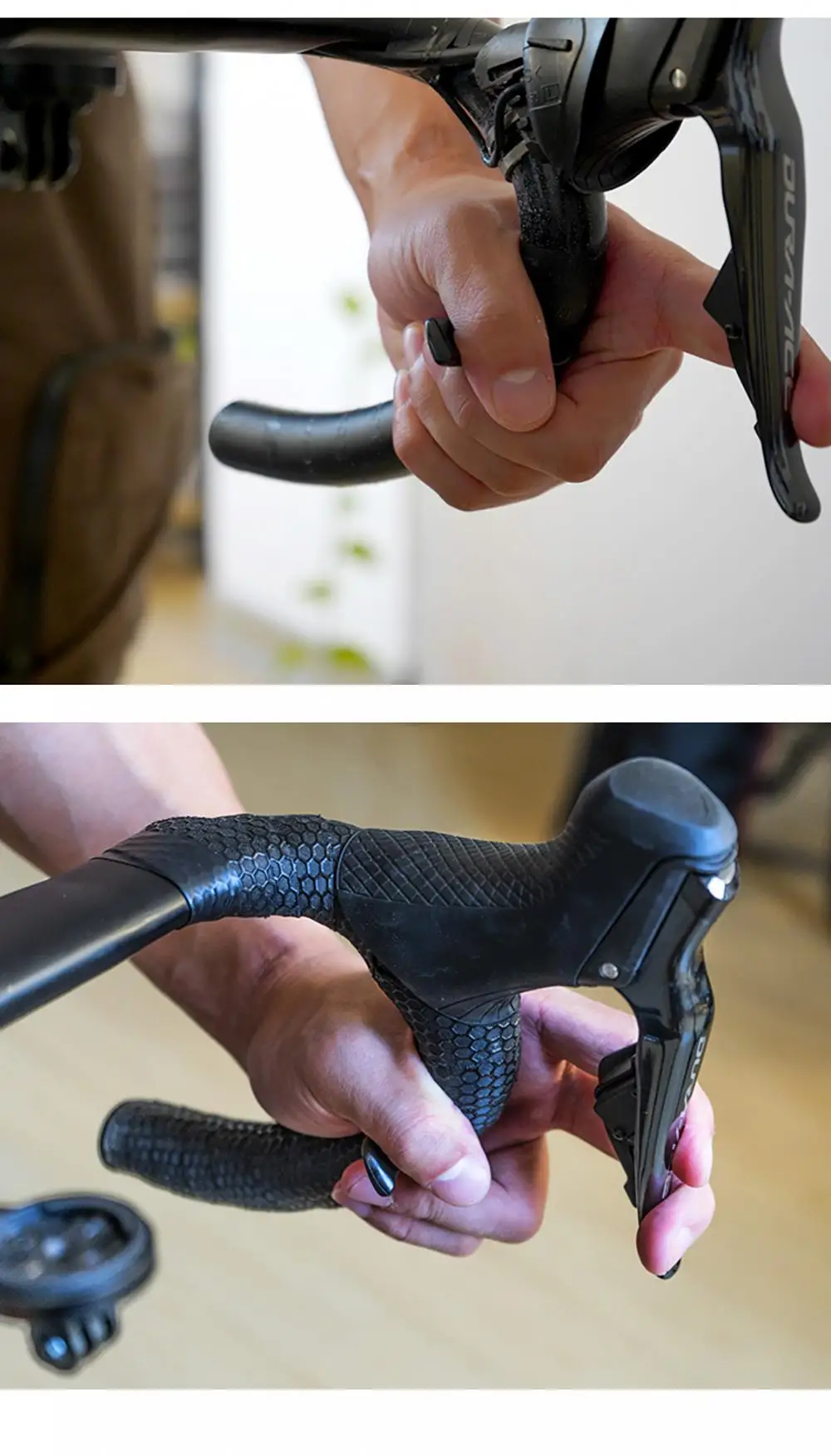 Description Picture 4 of item1 Pair Bicycle Handlebar Thumb Grips MTB Road Gravel Bikes Togs Road Thumb Over Grip Bike Accessories