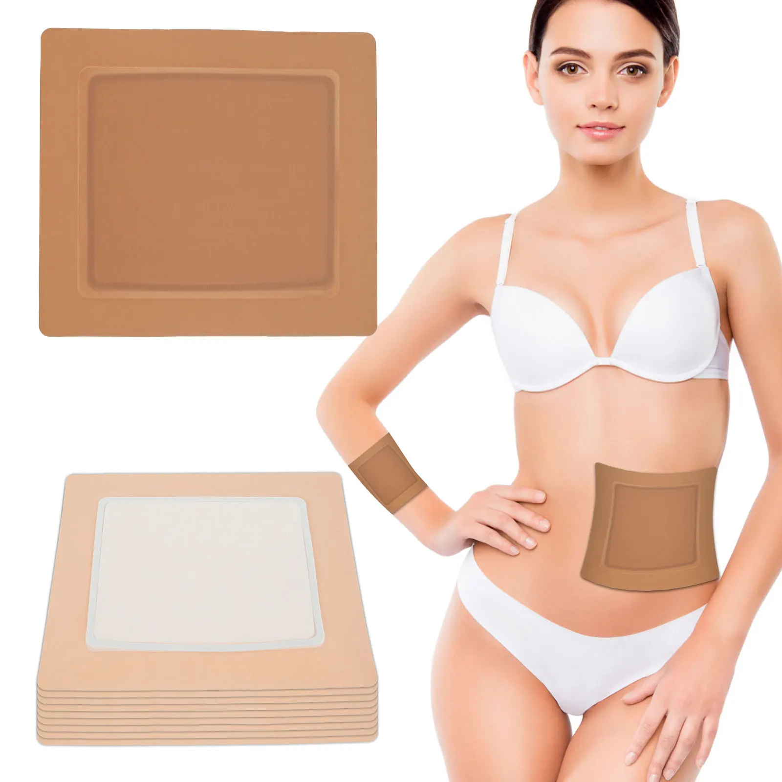 

10Pcs Waist Essential Oil Pack Set Self-Adhesive Essential Oil Wrap Leakproof Oil Pack Wrap Soft Breathable Cotton Oil Pack