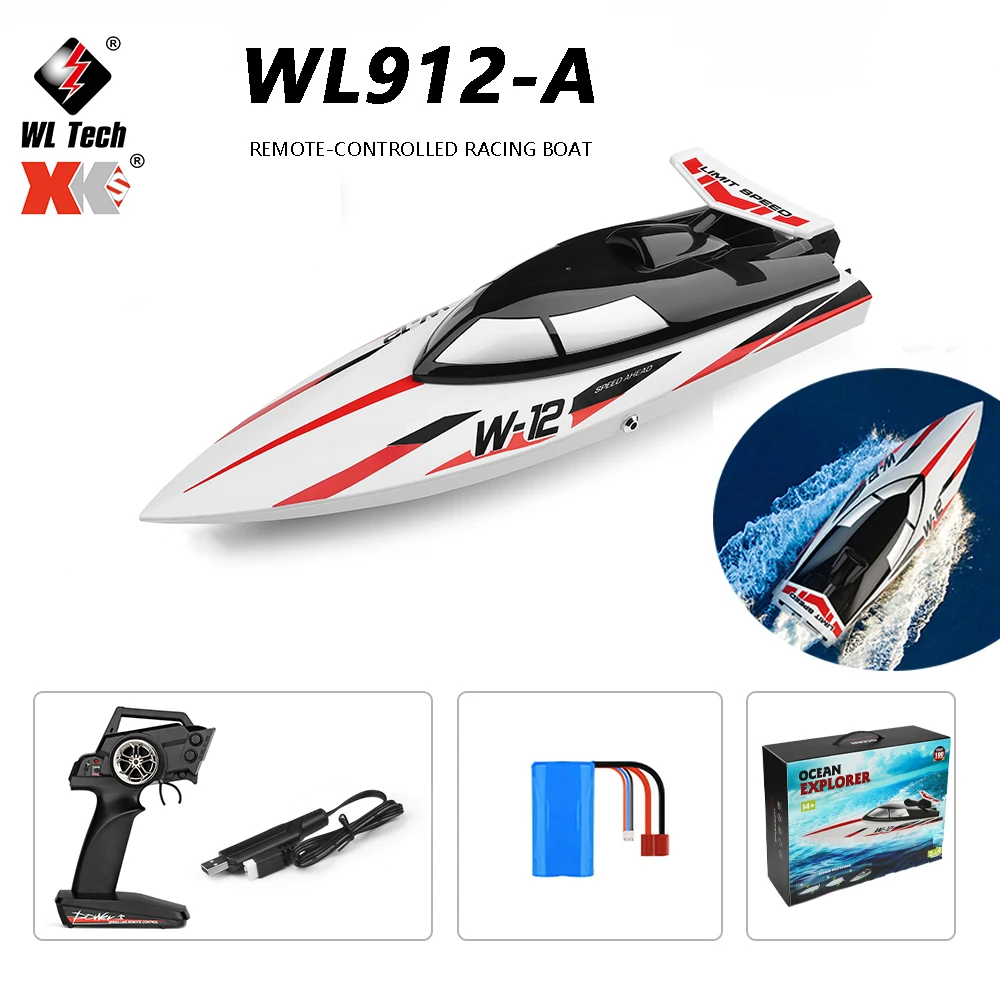 Bateau RC 35 km/h auto-redressement 2.4GHz - Vert