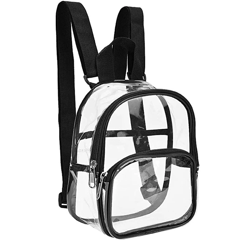 PVC Şeffaf Sırt Çantası Moda Basit Hafif Sırt Çantası Sevimli Mini Şeffaf Çanta Su Geçirmez Seyahat Okul Çantası Spor Çantaları