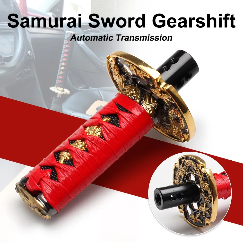 Samurai Schwert Automatik Schaltknauf Shifter Katana Metall Universal  Schwarz & Rot -  Schweiz