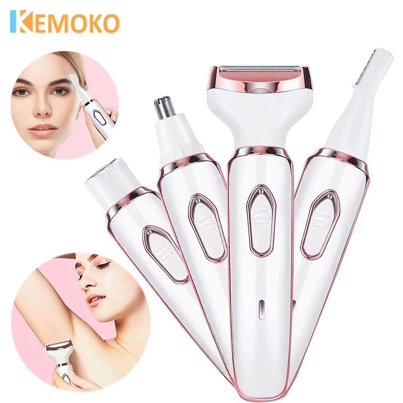 4 In 1 Electric Shaver Lady Shaver Body Hair Trimmer Epilator Cordless Razor For Women electric shaver,body hair trimmer,hair removal epilator,hair removal tool