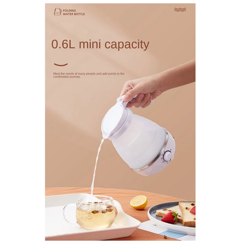 

Портативный складной электрический чайник с регулируемой температурой, складной водяной бойлер, быстро запирается, л