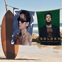 J-JungkookS Singer Beach Towel Cartoon Cute Summer Kids Large Bath Pool Beach Towel Microfiber Absorbent For Swimming Travel 1