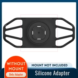 Universal Aluminum Bicycle Phone Holder with Adapter - Out-Front Bike Mount (Silicone Adapter)