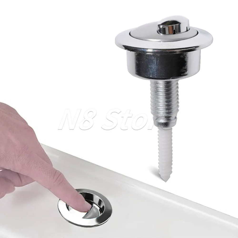 Flush Toilet Push Button Water Tank Drain Button Flush Push Replacement For Siamp Optima 49 CF1003CP