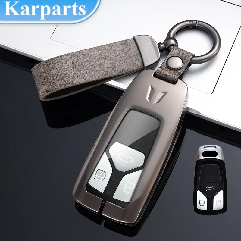 

Zinc Alloy Car Key Case Cover Shell Protection For AUDI A4 A4L A5 Q5 Q7 TT 2016 2017 Key Fob 2016 2017 2018 Styling Accessories