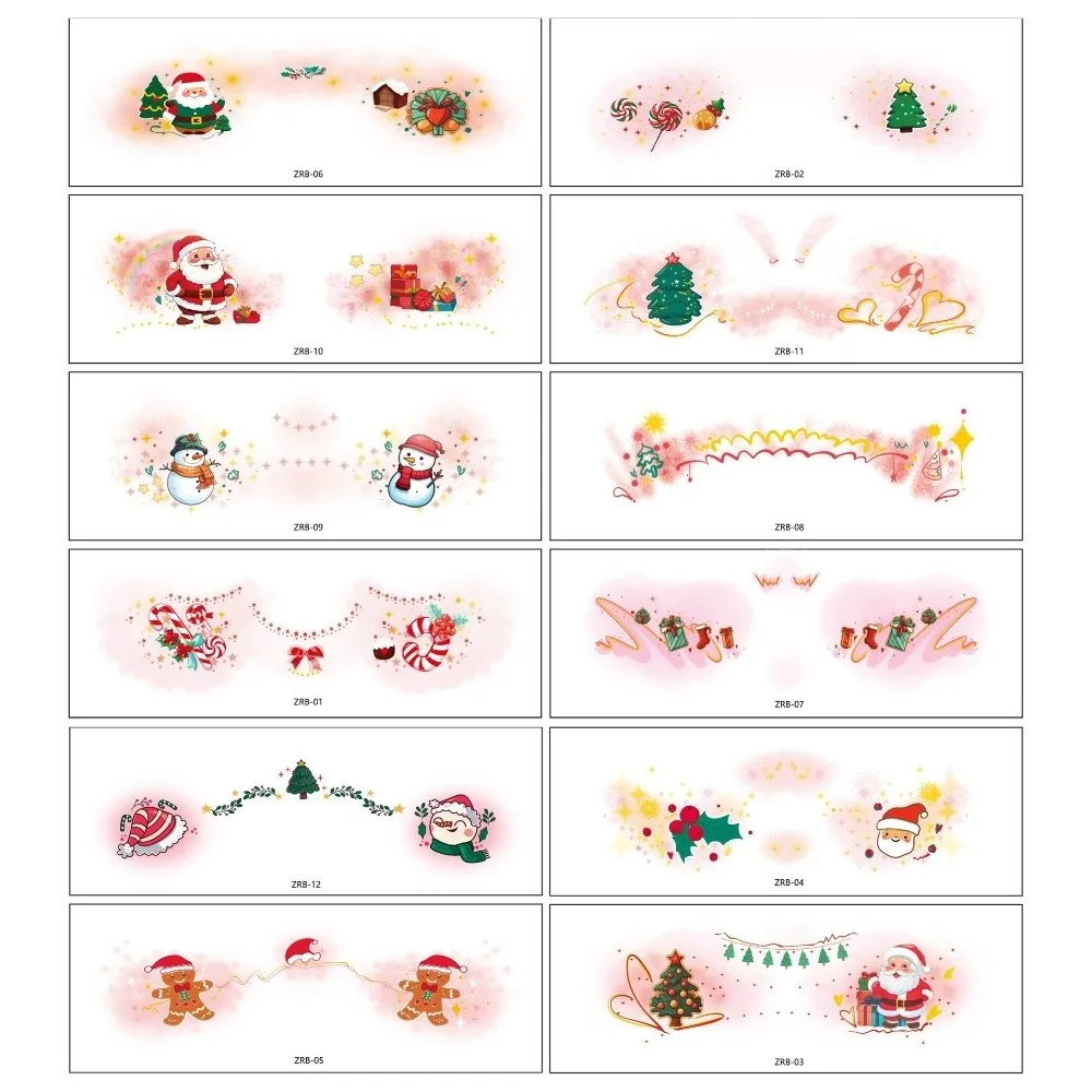 12pcs Art Decals Christmas Makeup Stickers Face Tattoo Style Eye Makeup Design Eye Makeup Sticker Face Tattoo Stickers Cosplay