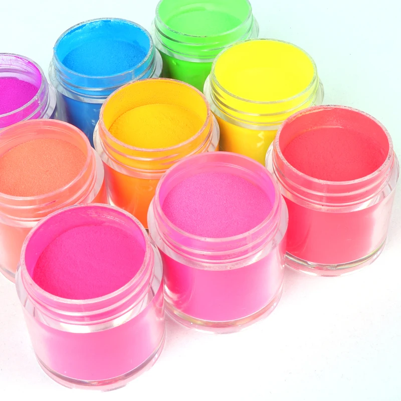 Carving Acrylic Powder Nail Art Extension Decorations Iridescent Fluorescent Dip Powder Pigment Nail Supplies For Professionals