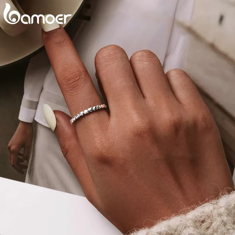 Tifffanys|925 Sterling Silver Heart Ring - Engagement Band