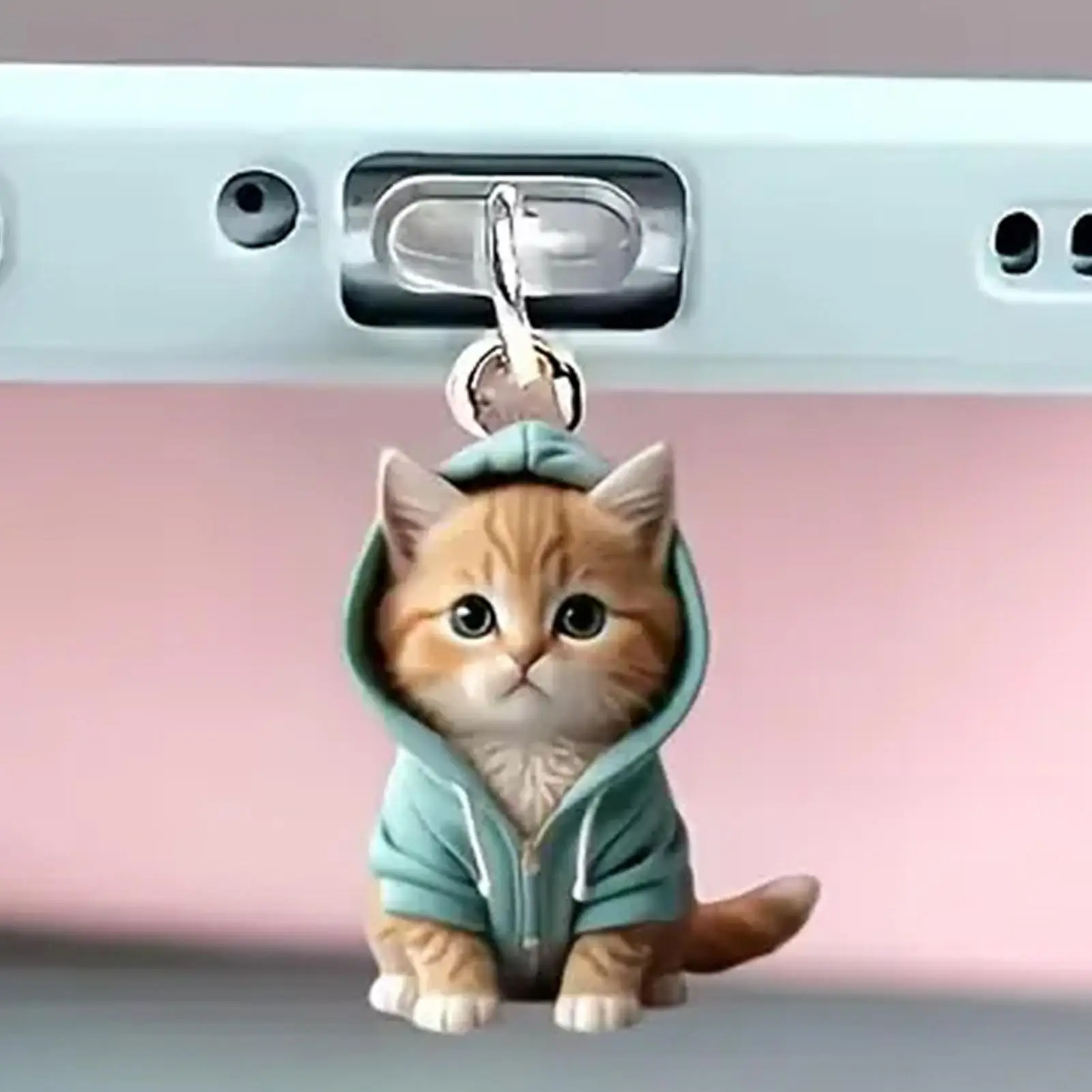 USB C 먼지 방지 플러그 휴대폰 먼지 방지 플러그 고양이 펜던트가 있는 충전 보호기 아이폰 및 안드로이드 타입-C 인터페이스용 먼지 방지 플러그