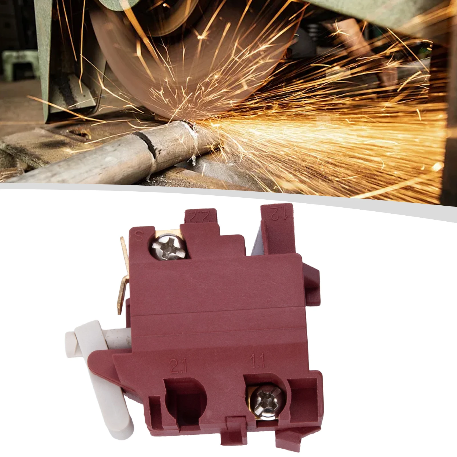 

High Quality Practical Durable Angle Grinder Switch Button Switch Plastic Red Replacement 125mm 4.5 X 3 X 4.5cm