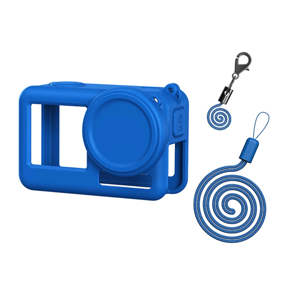 Silicone Protective Case Cover Quick Release Border Protector Cover with Neck Rope for DJI Action 3 4 Camera Accessories