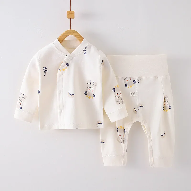 

100% COTTON 0-12M Newborn Cloth baby Pajamas baby Long Sleeve Infant Baby designer clothes Sets Casual Four Seasons