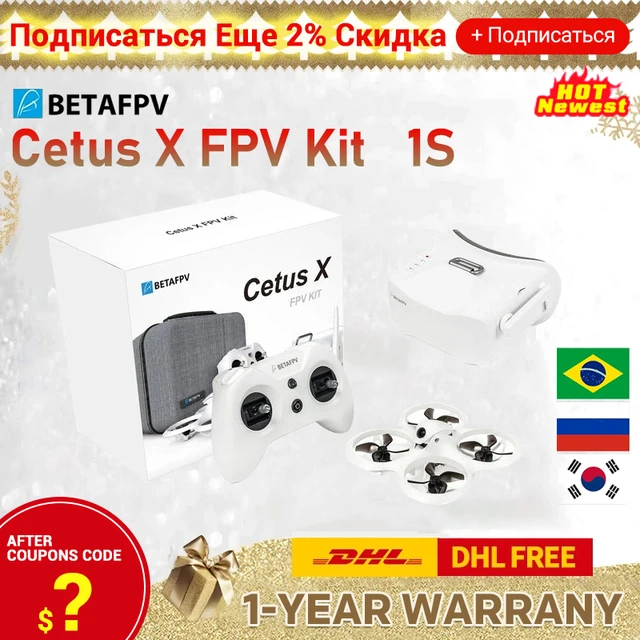 BETAFPV ELRS Cetus X FPV Drone Kit with LiteRadio 3 Radio Transmitter VR03  FPV Goggles with DVR Recording Betaflight Supported 2S Power Advanced RTF