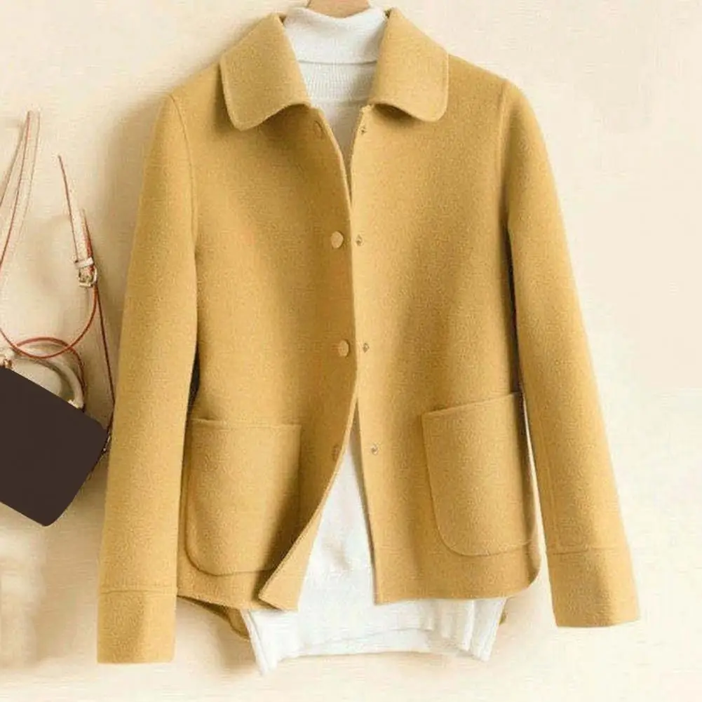 Thickened Autumn Winter Coat Thickened Double-sided Lapel Women's Winter Coat Loose Fit Single-breasted Cardigan with for Lady