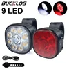 BUCKLOS Bike Light Set Front and Rear Lights Led Bicycle Lamp USB Rechargeable Cycling Flashlight for Road MTB Bicycle Lantern 6
