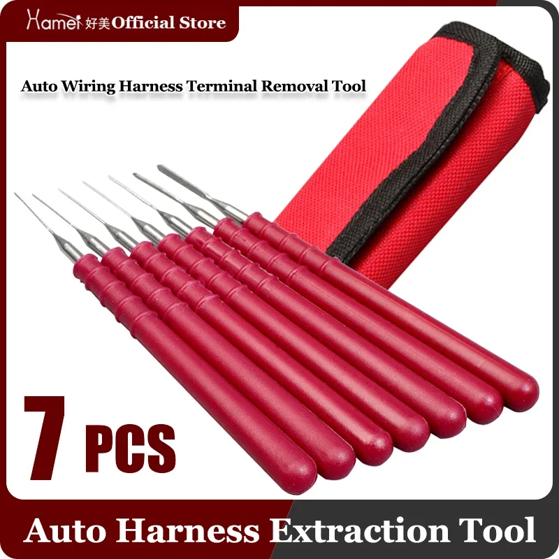 부풀제거기 다목적 잡초 제거 도구- 철사 휠 브러시 디스크, 정원 잔디 브러시, 잡초 제거기, 범용 잡초 트리머 헤드, 6인치 11 HM-798T 모델 하네스 추출 도구 플러그 핀, 터미널 분해 와이어링, 자동차 도구 케이블, 자동차 제거, 7 개/세트