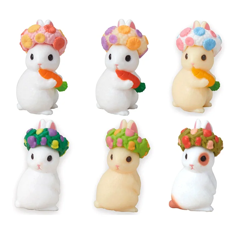 

TARLIN Original Japan Gashapon Figure Anime Kawaii Garland Rabbit Flowers Circle Carrot Bunny Gacha Figurine Cute Capsule Toy