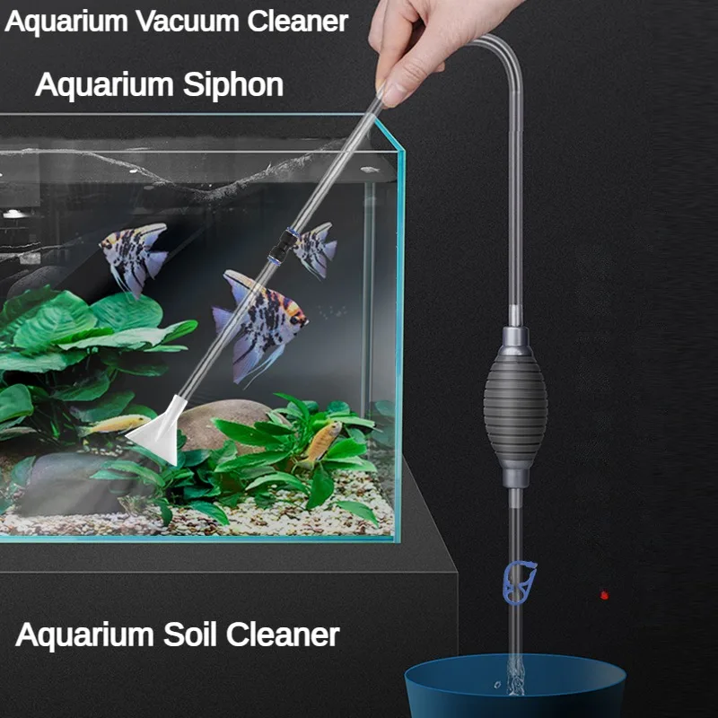 AquariumSiphonFishCleanerPumpTankSyphonVacuumSemiautomatic