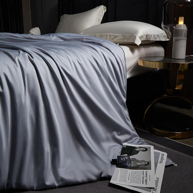 Couette en soie avec rembourrage 100 % pure soie, fraîche en été, légère, qualité hôtel, taille Queen 5