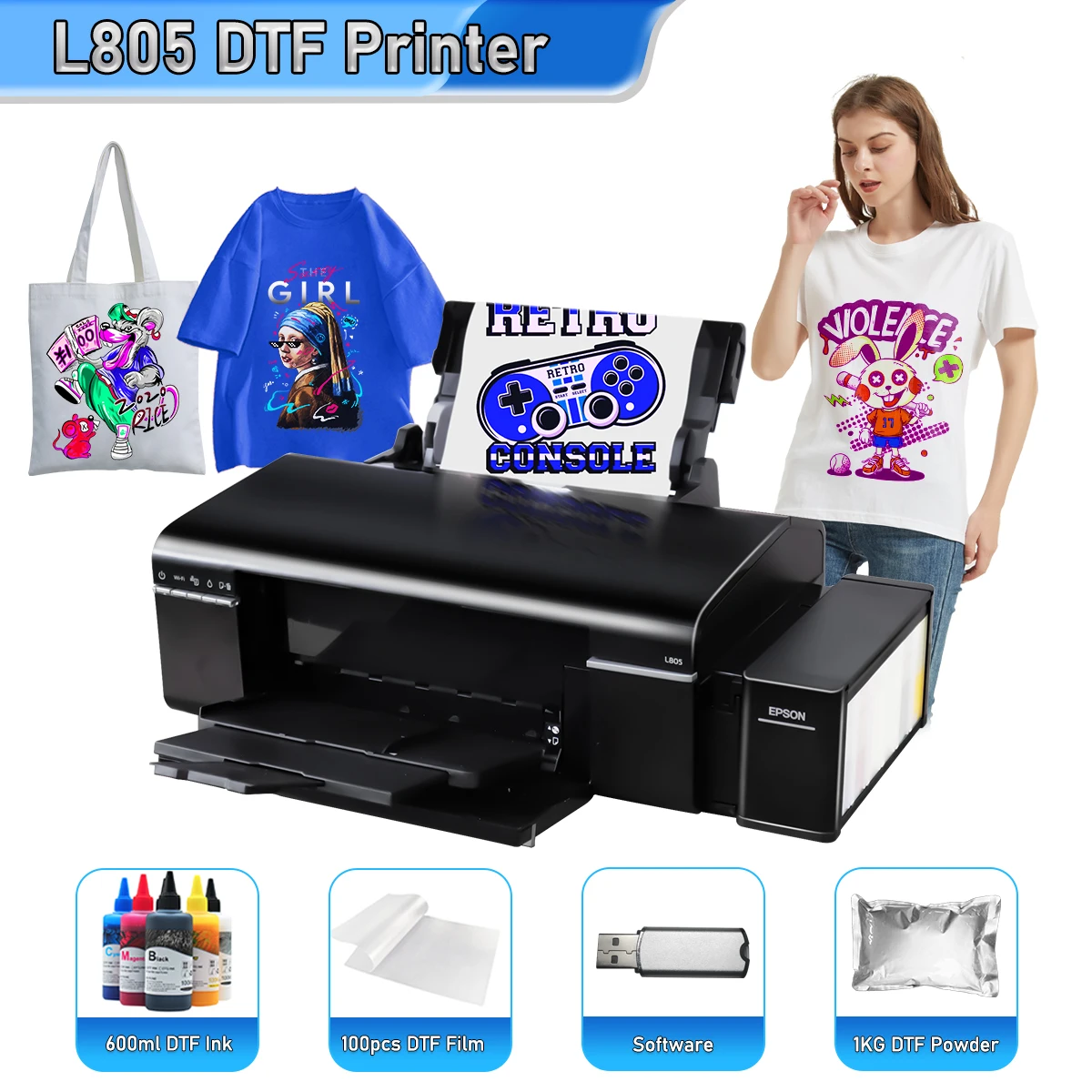 DTF Printer A4 Tshirt Printing Machine DTF A4 Direct Transfer Printer