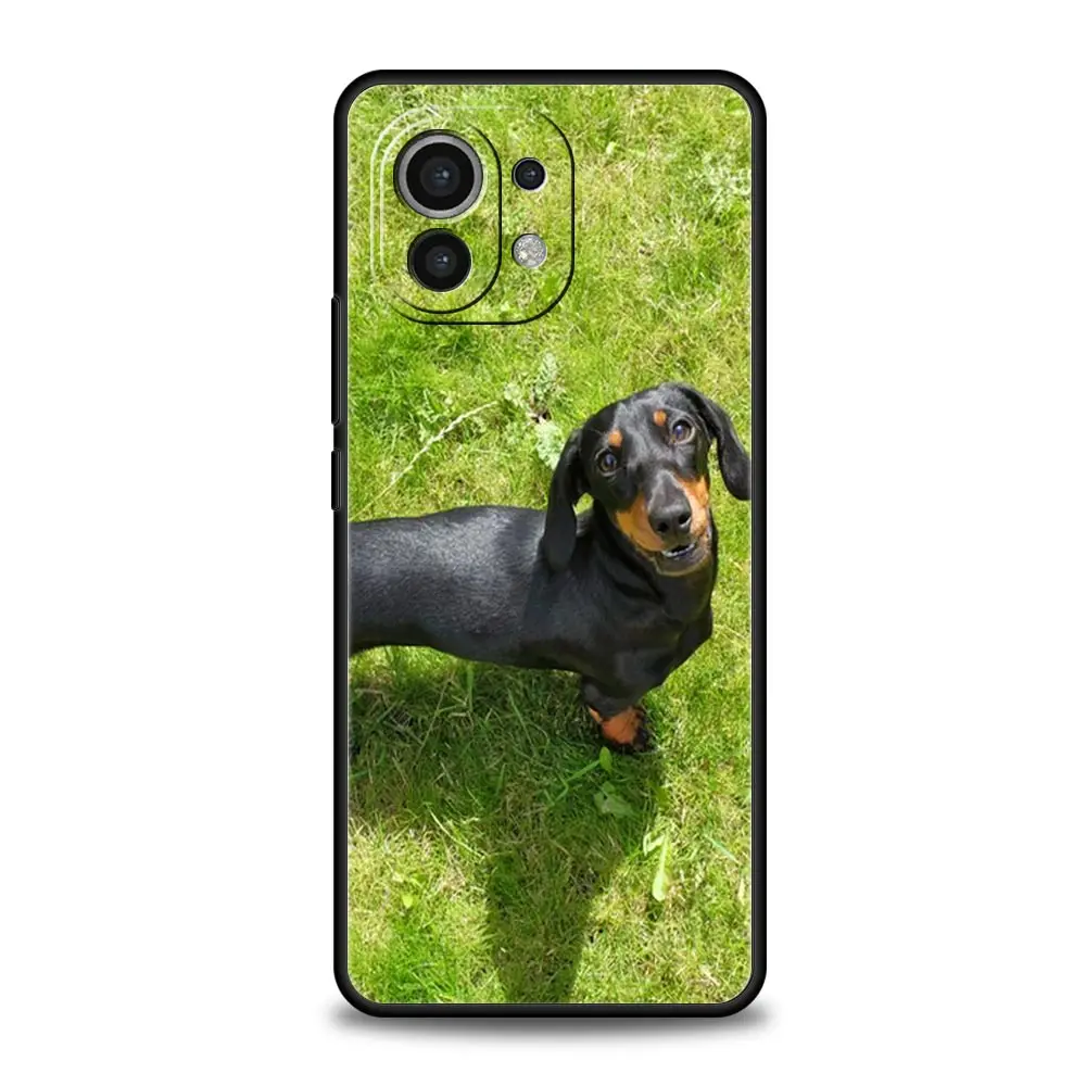 Dachshund Silhouette Dog Soft Phone Cover - Cute Animal Design