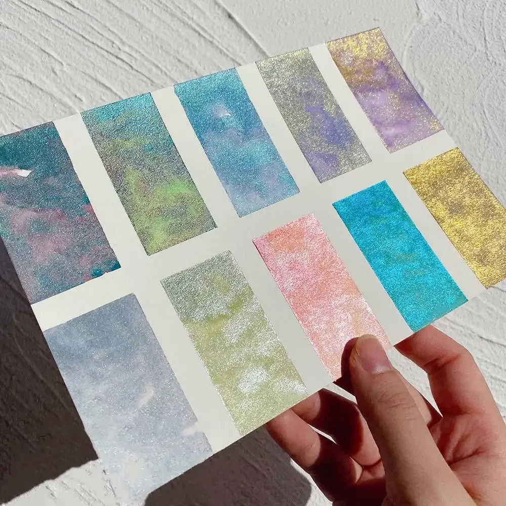 Super Vision Watercolor Paint Set Metallic Mica Layered Color 1ml Handmand Sample Artist Water Color for Painting Art Suppliers