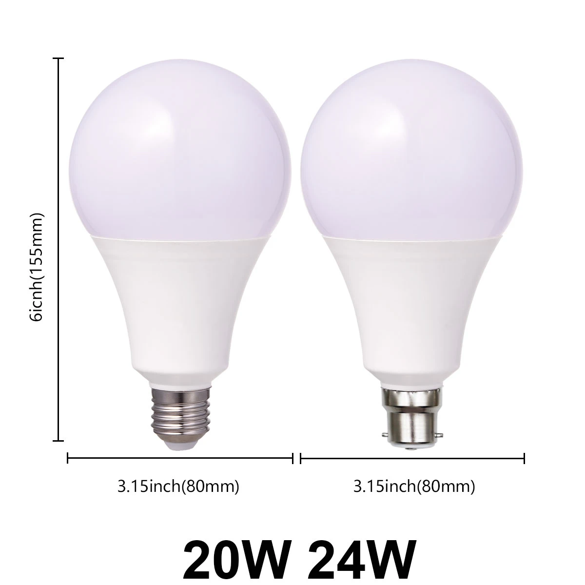 Lampadina LED E27 20W A80 4500K Eq. 110 W