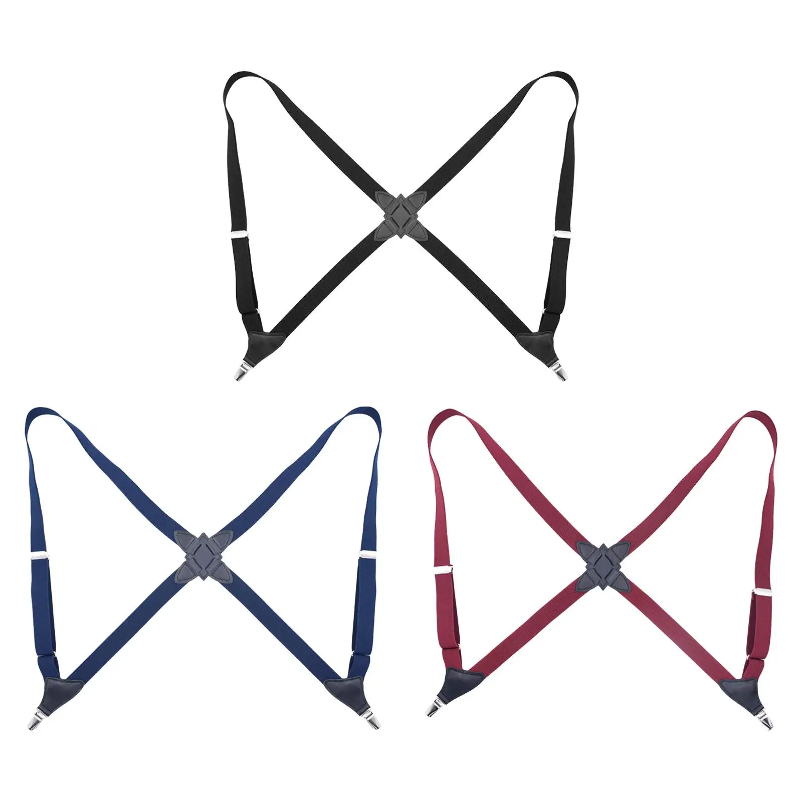 

Suspenders for Men Women with Clips x Type Comfortable Lightweight Adjustable Durable Braces Elastic Straps for Wedding Bands