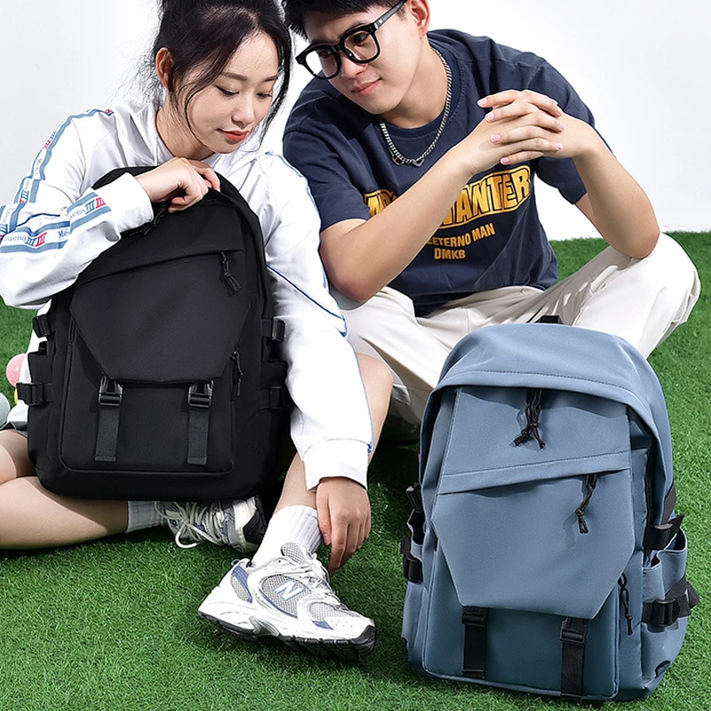 Couple Backpack Trendy Backpack Men and Women Simple Backpack Student School Bag Fashionable Large Capacity