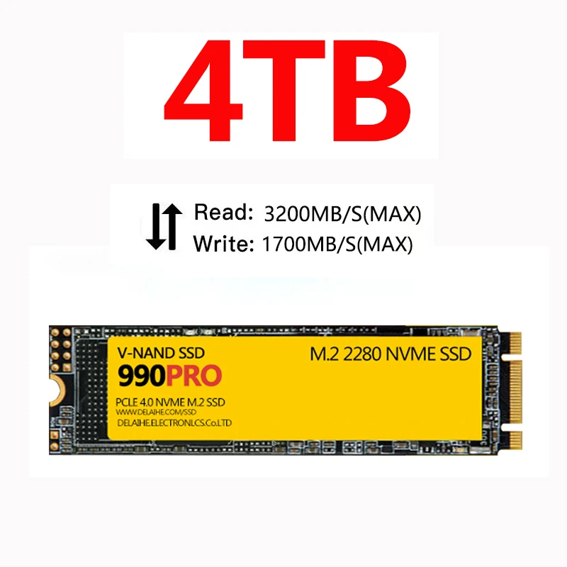 

990PRO 4TB 2TB 1TB Original SSD M.2 2280 PCIe 4.0 NVME NGFF Read Solid State Hard Disk for Game Console/laptop/PC Game Laptop