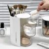 Desktop Rotating Makeup Brush Storage Cylinder, Powder Puff, Eyebrow Pencil, Beauty Egg, Dustproof Cosmetics Storage Box 4
