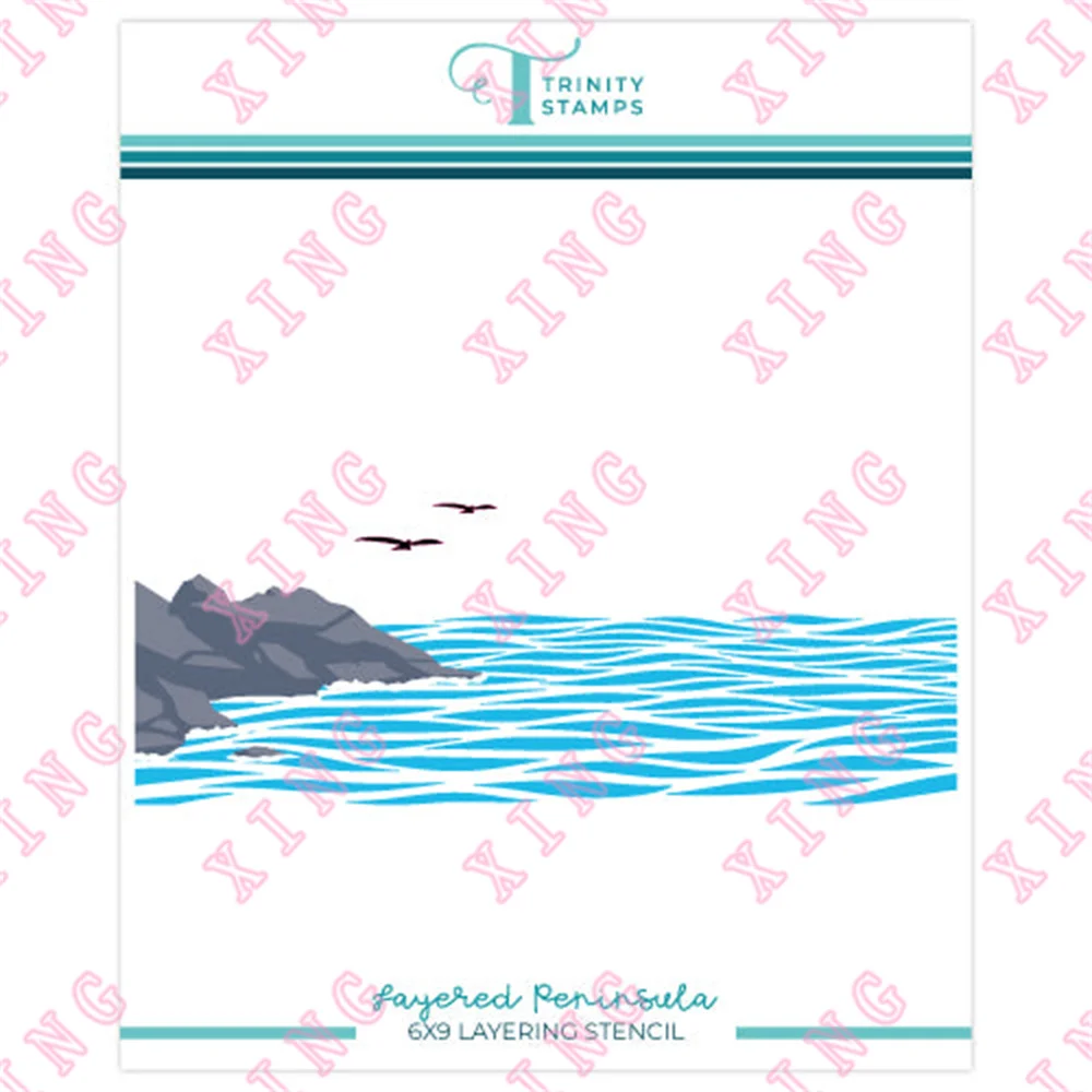 

2022 Newest Painting Scrapbook Coloring Embossing Decoration Layered Peninsula 6x9 Stencil Diy Gift Card Craft Reusable Template