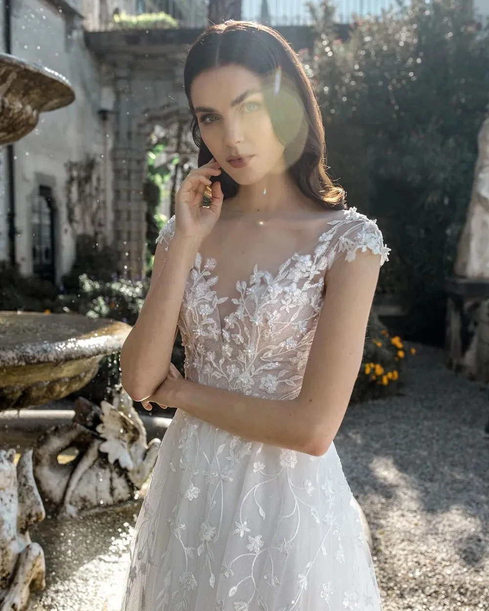 Exquisite Wedding Dresses For Women Sleeveless V-Neck Bridal Gowns Lace Appliques Robes Delicated Vestidos De Novia Customized 3