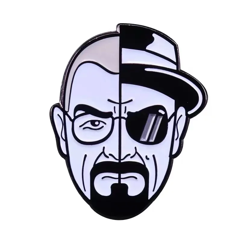 Breaking Bad Pin Walter White Heisenberg Enamel Metal Brooch Badge