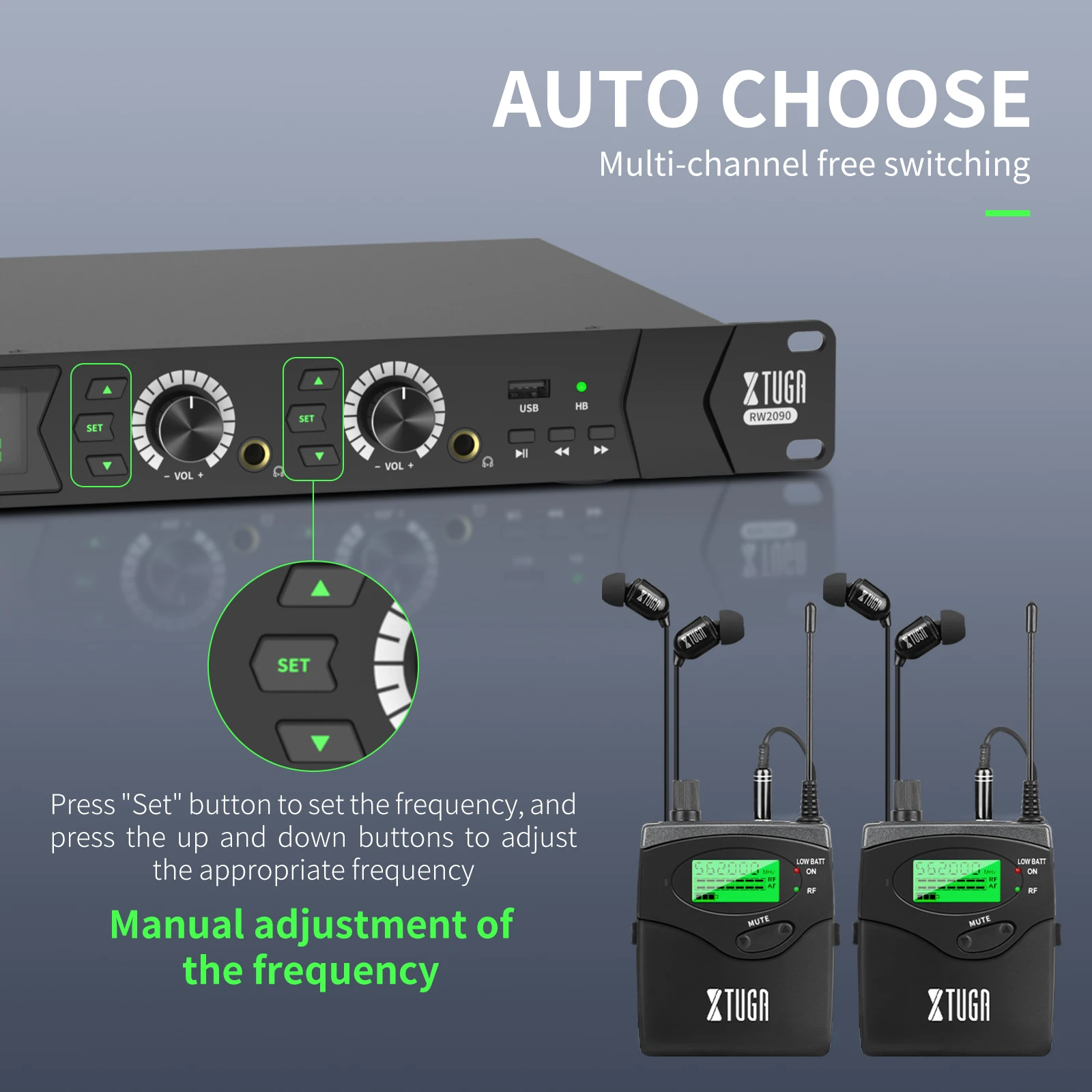 ERZHEN-Système De Moniteur Intra-auriculaire Sans Fil Pour Performances Sur Scène, Multi-émetteur, Professionnel, EMße