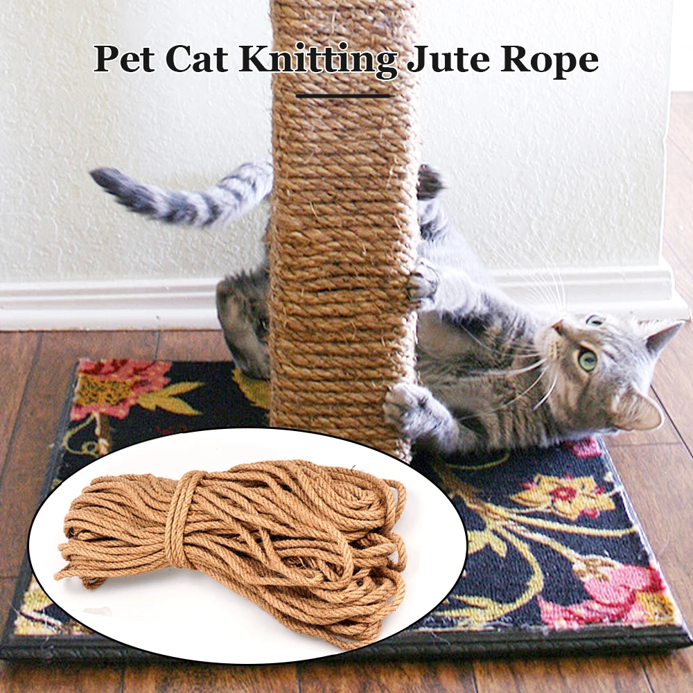 Natural Jute Rope Twine Rolls Hemp 6/8/10mm Twisted Cord String DIY Craft Handmade Decoration Pet Scratching Furniture Protector jute rope