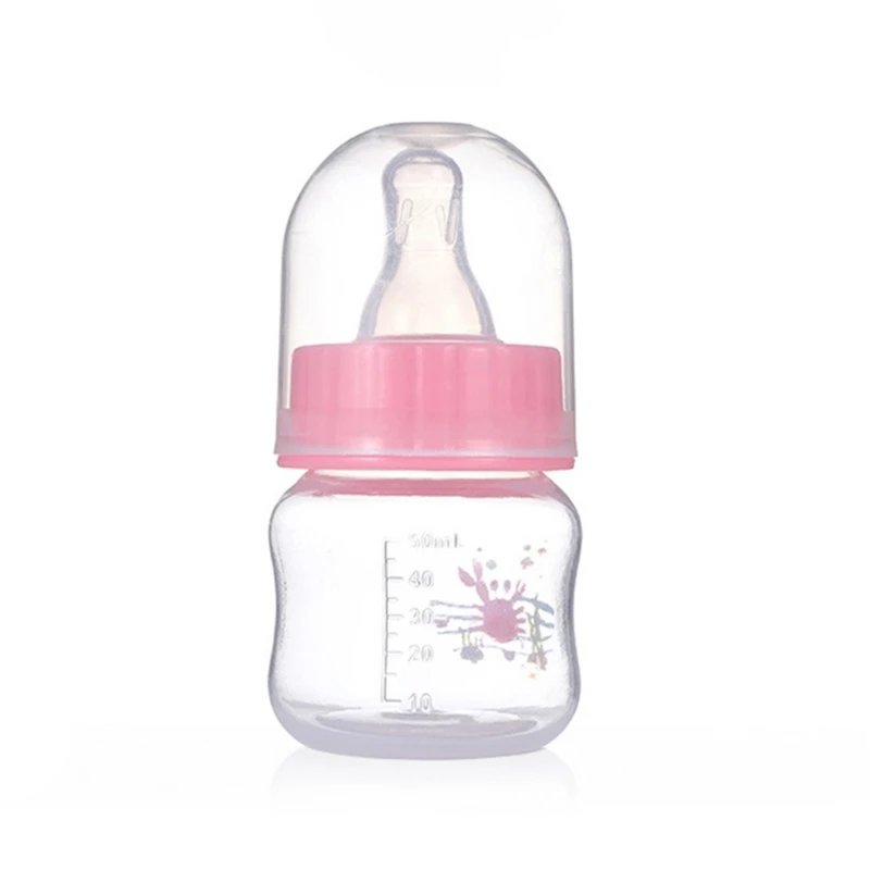 Infant Bottle 50ml/1.7 Ounce Nursing Cartoon Printed Baby Milk Bottle
