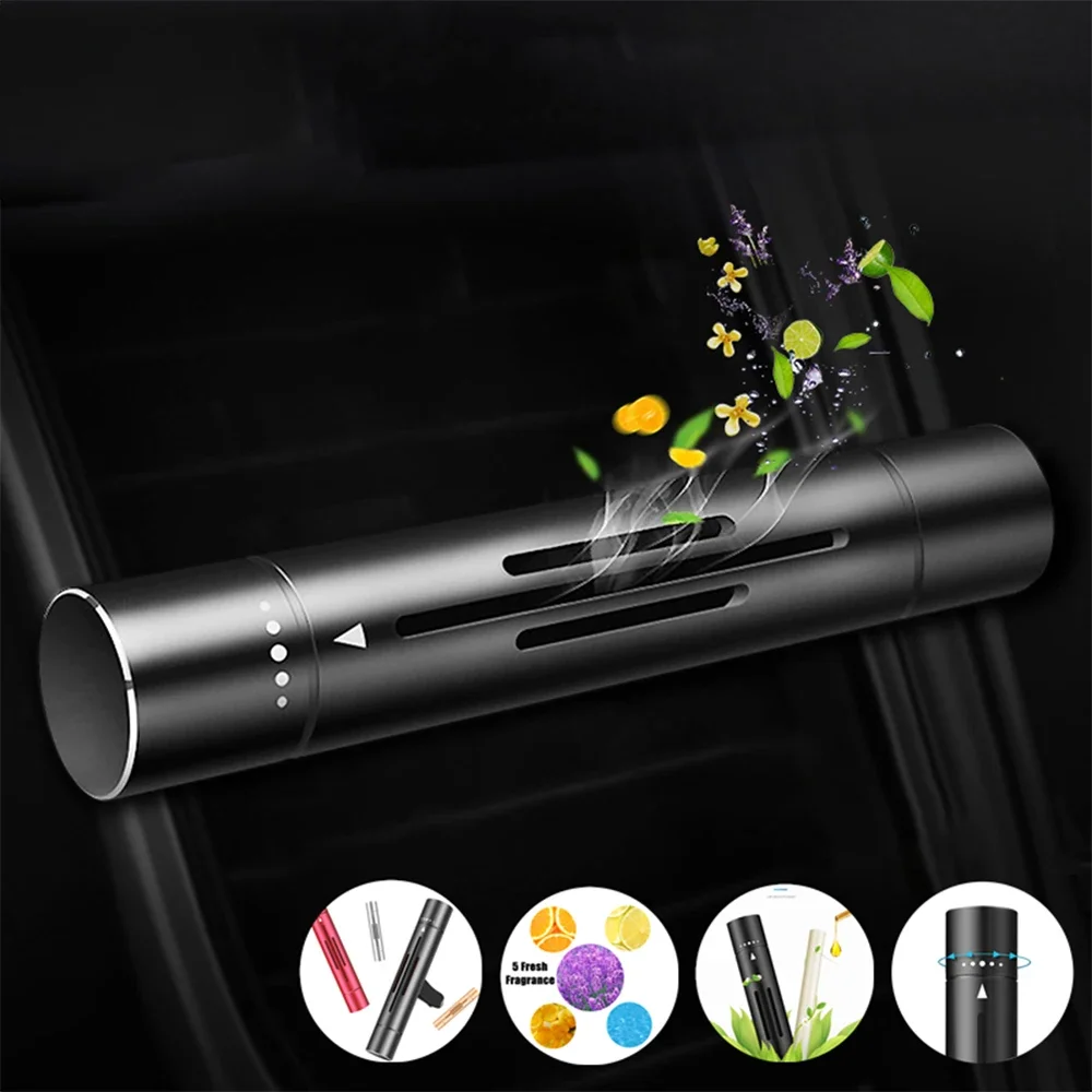 Mini Air Outlet Diffuser Clamp Car Interior Exhaust Decorative Solid Perfume Freshener Odor Removal Multiple Colors Options