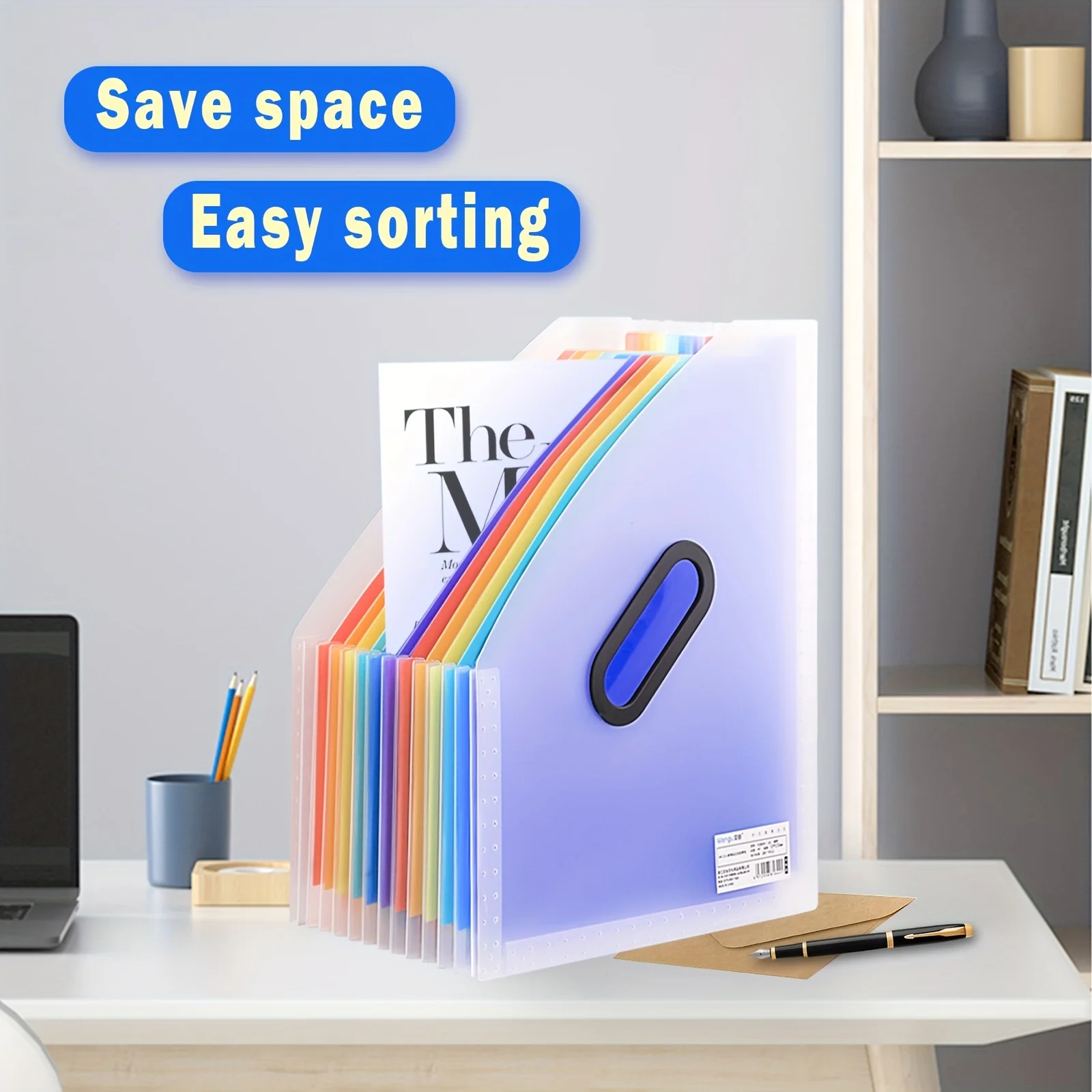13 layers A4 large capacity transparent expandable folder rainbow student storage bag can hold 2000 sheets of paper