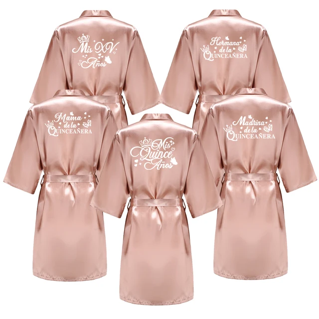 Mis XV Bathrobes Princess Sweet 15 Years Girl Birthday Party Mis Quince Años Robes Quinceanera Robe