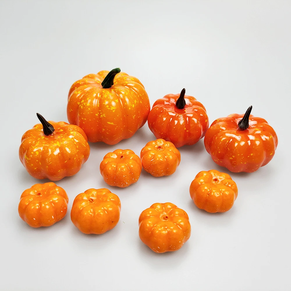 artificial pumpkin decoration Halloween Artificial Pumpkin Decoration Foam Simulation Fake Mini Pumpkin Halloween Party Decoration for Home Diy Craft Supplies