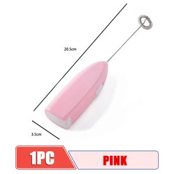 Deluxe Electric Milk Frother and Drink Mixer (Pink)