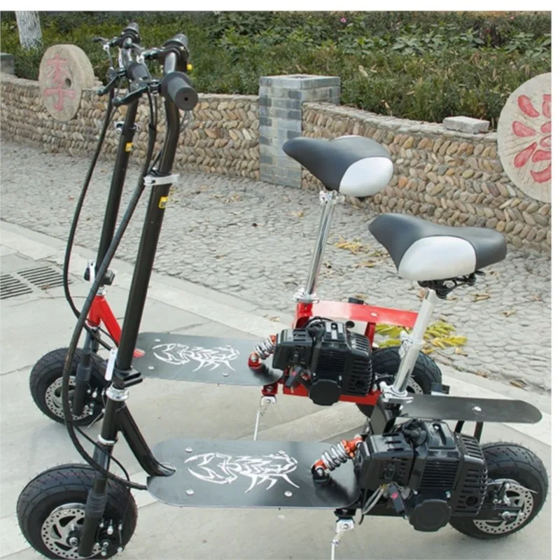 Two-stroke 52CC Electric Scooter Large Fuel Tank Folding Hand-pull Start